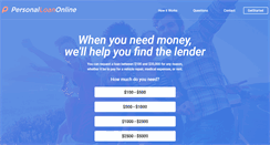 Desktop Screenshot of personalloanonline.net